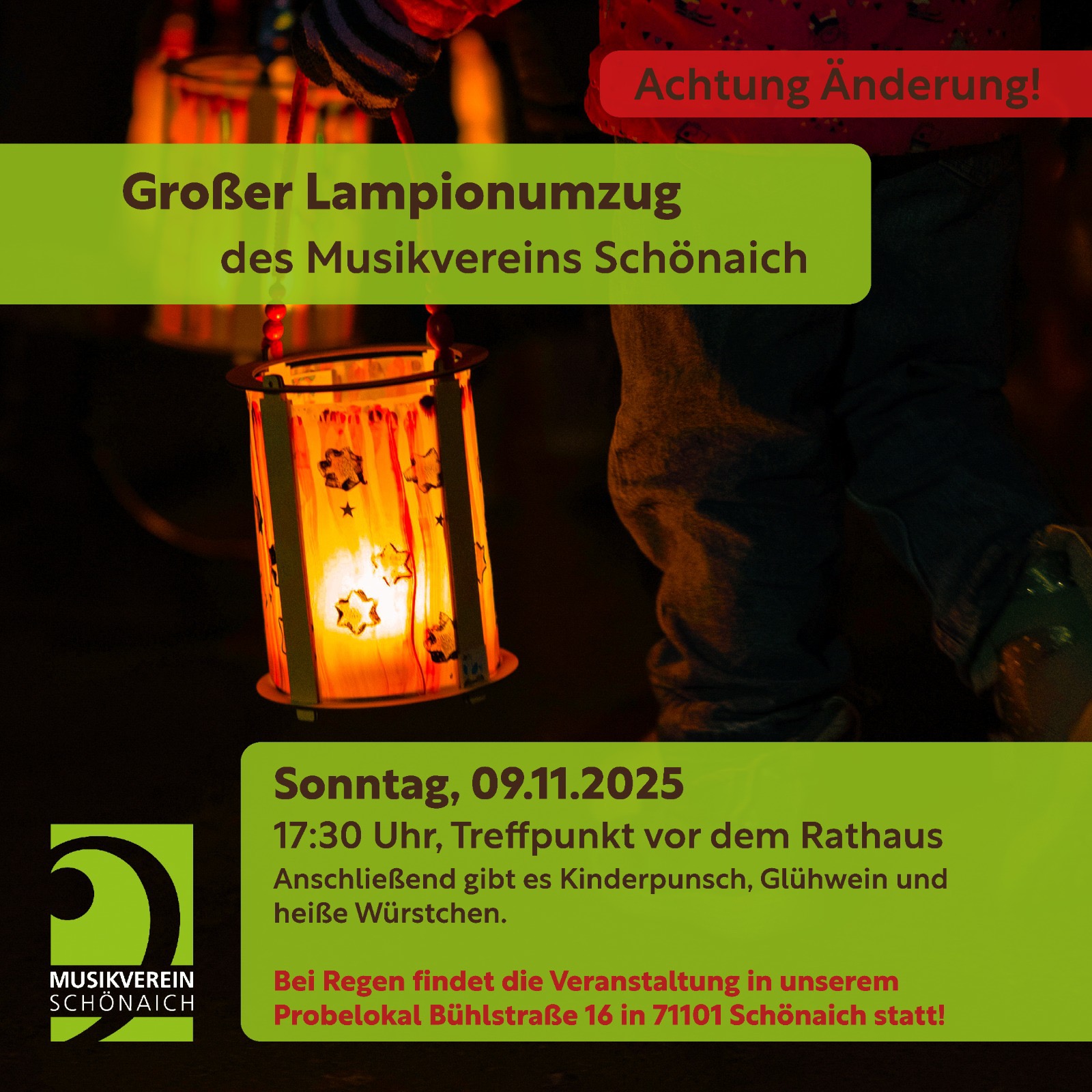 Lampionumzug am 9. November 2025 (Ersatztermin)